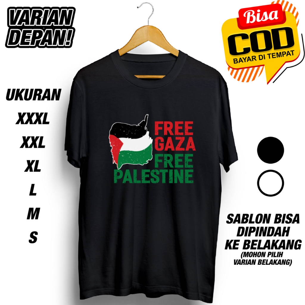 Jual KAOS FREE GAZA FREE PALESTINE Shopee Indonesia