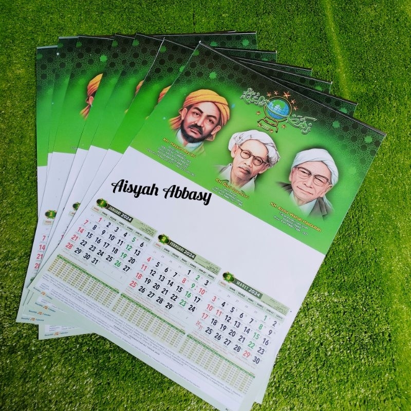 Jual kalender 2024 4 lembar 3 bulanan UK 38x54cm NU Ao 147 | Shopee
