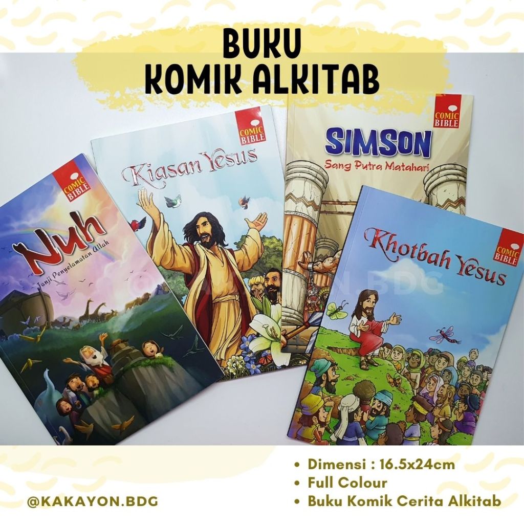 Jual Buku Komik Cerita Alkitab Anak Bahasa Indonesia / Indonesian Bible ...