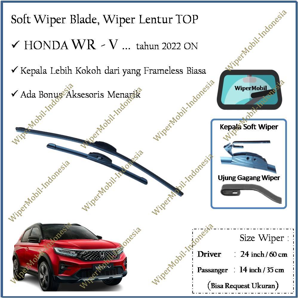 Jual Soft Wiper Blade kaca Mobil Honda WRV WR V tahun keluaran 2022