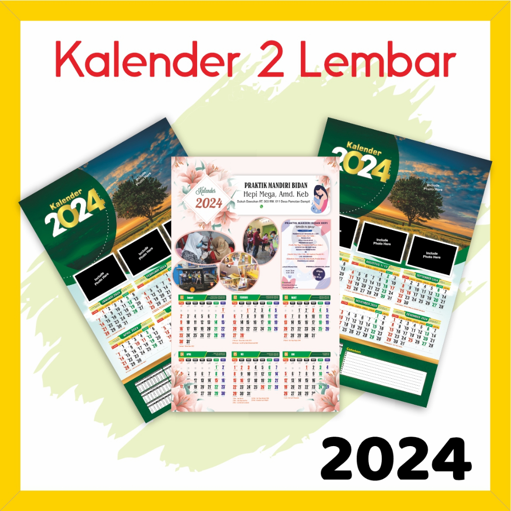 Jual KALENDER DINDING 2024 CUSTOM Poster FOTO KARAKTER LENGKAP JAWA ...