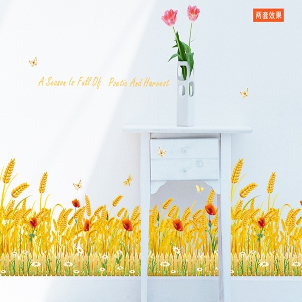 Jual Reliza Wall Sticker Rumput Gandum Yellow Oreang Grass Wallsticker ...