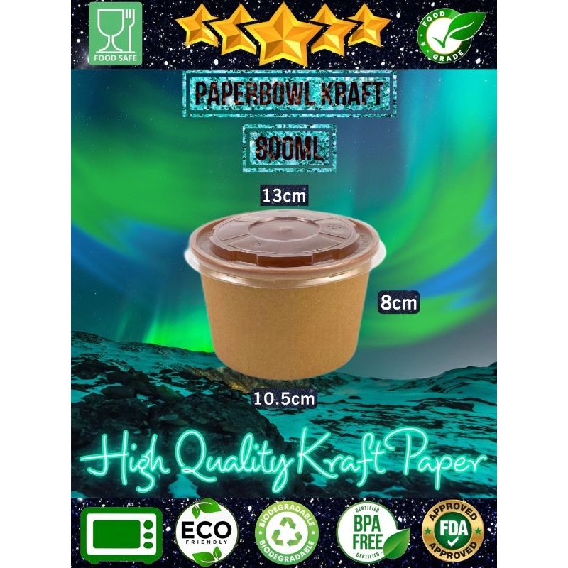 Jual PAPERBOWL POLOS UKURAN 800ML / RICE BOWL POLOS UKURAN 800ML ...
