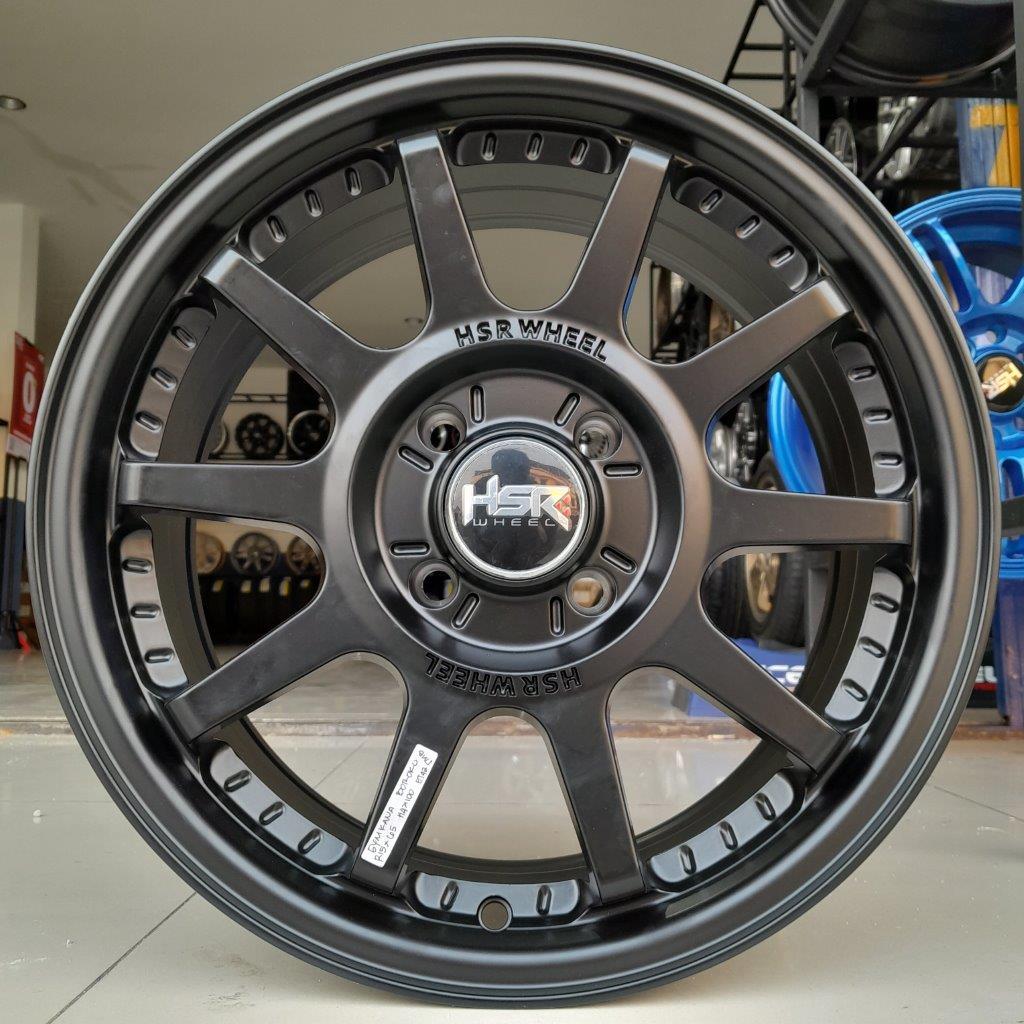 Jual Velg racing hsr gymkana r15 lebar 6,5 pcd 4x100 black mobil etios ...