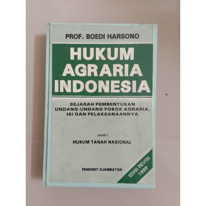 Jual Buku Second Original - HUKUM AGRARIA INDONESIA: Sejarah ...