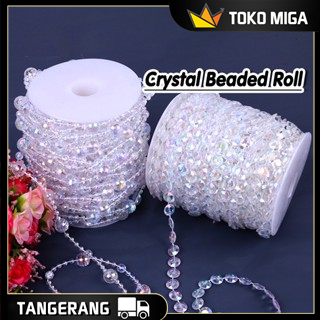Jual 30m 10mm Crystal Beads Roll Rainbow Kristal Roll Monte Roll Monte ...