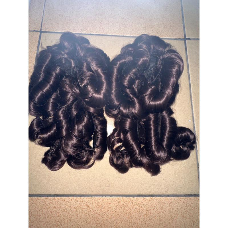 Jual Rambut Cepit Akardion Acak Sedeng Coklat | Shopee Indonesia