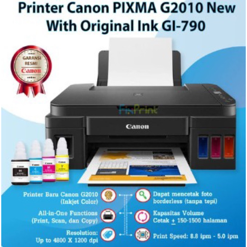 Jual Printer Canon Pixma G2010 (Print, Scan, Copy) with Original Ink