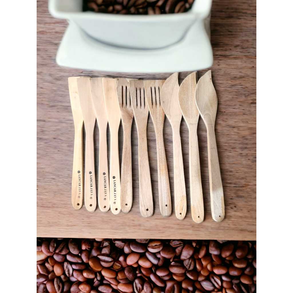 Jual centong teflon jumbo spatula kayu sutil kayu Shopee Indonesia