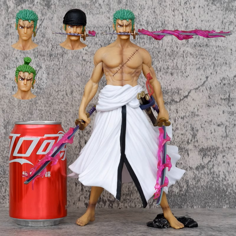 Jual Action Figure One Piece Roronoa Zorro Wano Battle White Cloak