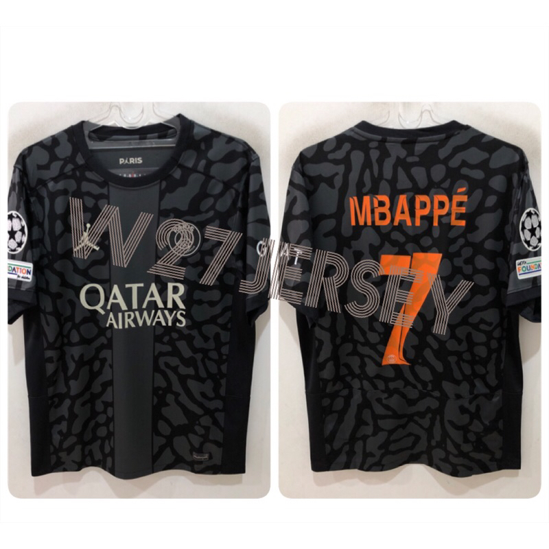 Jual Jersey Psg 3rd 2023 2024 Name Player Mbappe Patch Shopee Indonesia