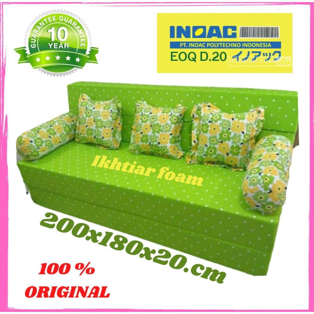 Jual Sofa Bed Inoac Sofabed no 1 Busa Inoac Ukuran 200X180X20 dan 15 cm