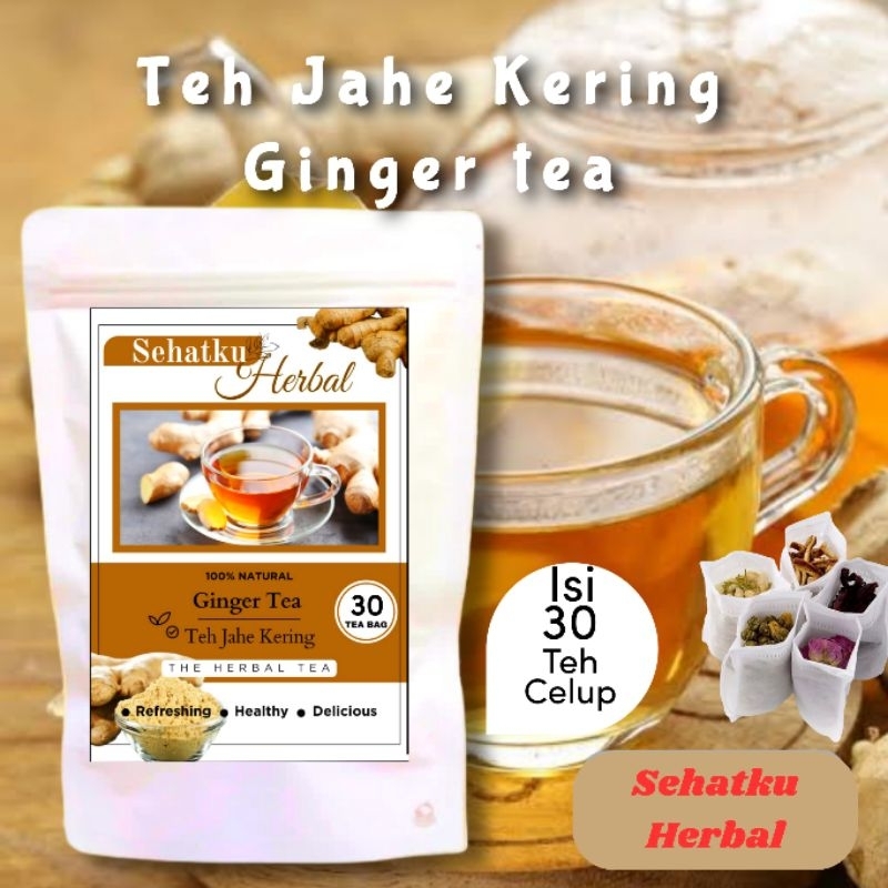 Jual Teh Jahe Kering : Ginger dried tea isi 30 tea bag | Shopee Indonesia