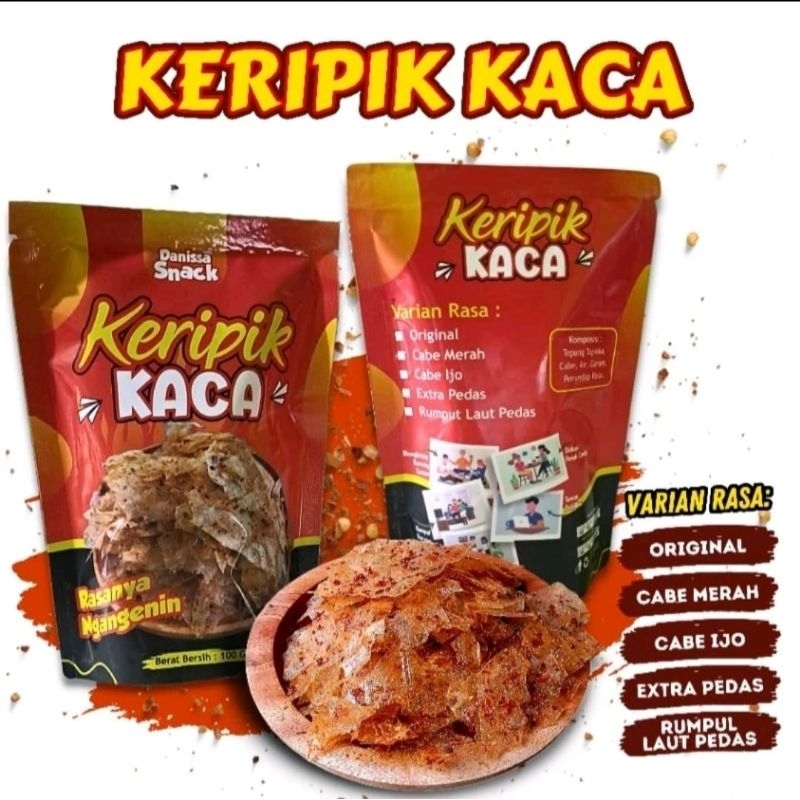 Jual KRIPCA/KRIPIK KACA 100 gr banyak varian rasa | Shopee Indonesia