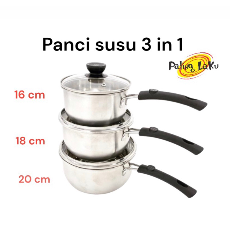 Jual Panci Mie 20 Cm Stainless + Tutup Kaca | Shopee Indonesia