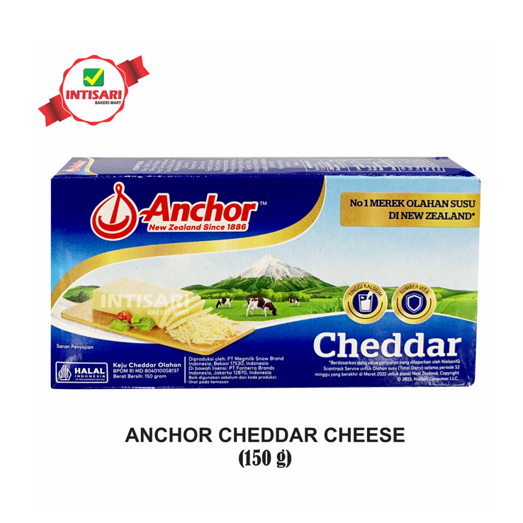 Jual ANCHOR CHEDDAR CHEESE 150 G | Shopee Indonesia