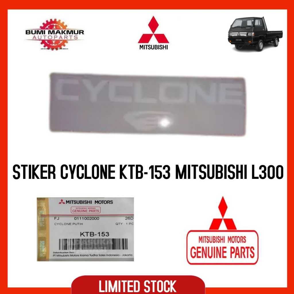 Jual STIKER CYCLONE KTB-153 MITSUBISHI L300 | Shopee Indonesia
