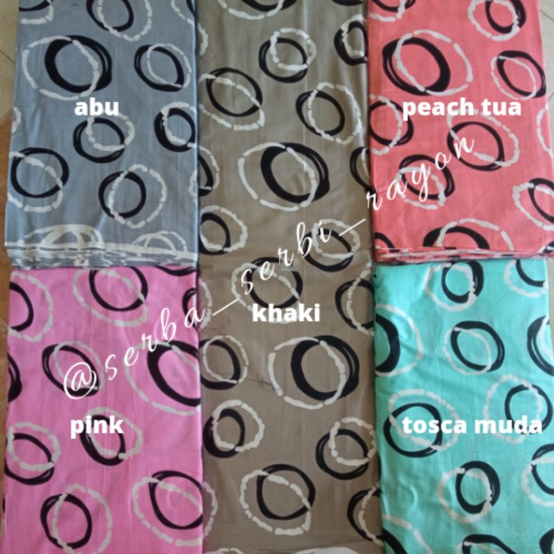 Jual KAIN RAYON MOTIF RING CANTIK (harga per 0,5 m) | Shopee Indonesia