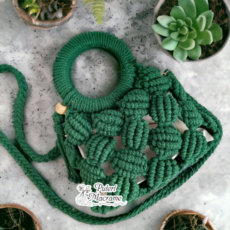Jual Macrame Bubble Bag, Macrame Shell Bag (Puluhan Variasi Warna ...