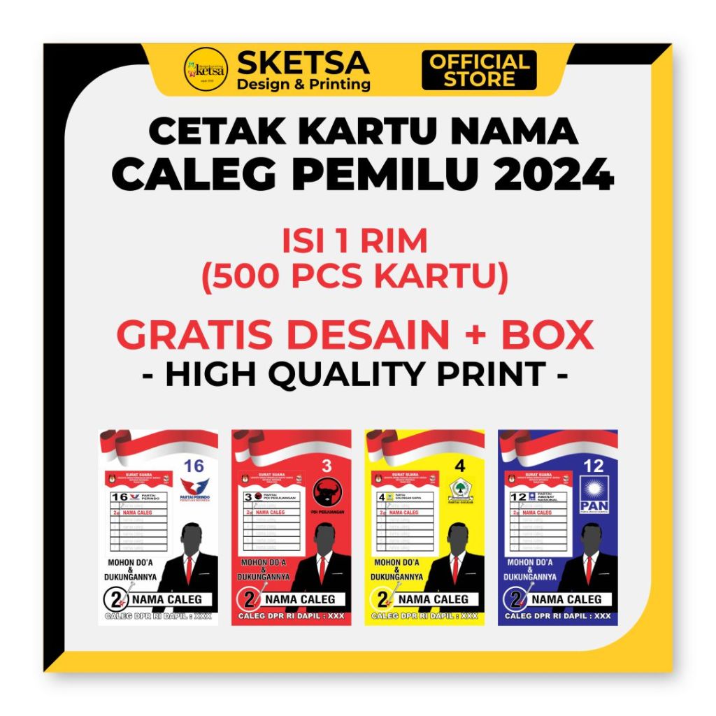 Jual Kartu NAMA CALEG | Kartu Nama Premium | Kartu Nama Custom ...