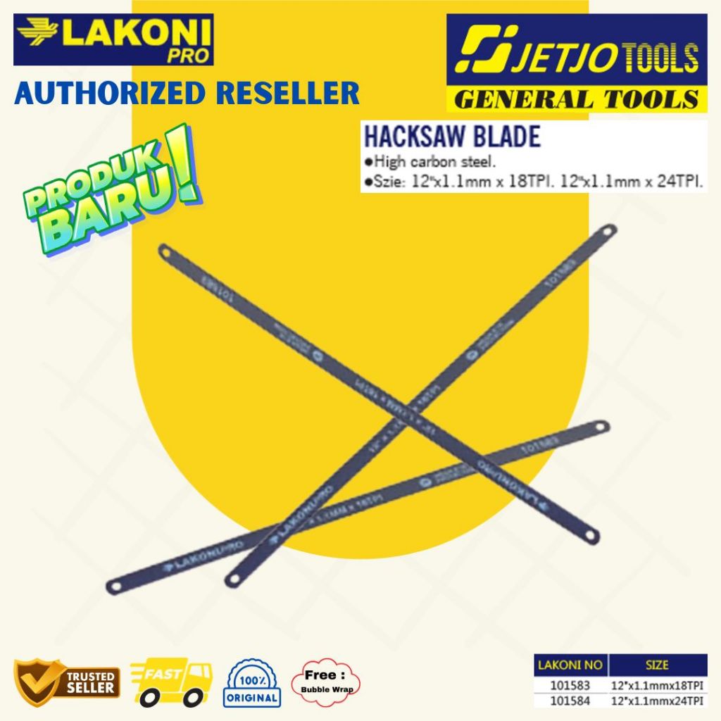 Jual Jetjo Tools Lakoni Pro Mata Gergaji Besi Hacksaw Blade Kuat Awet