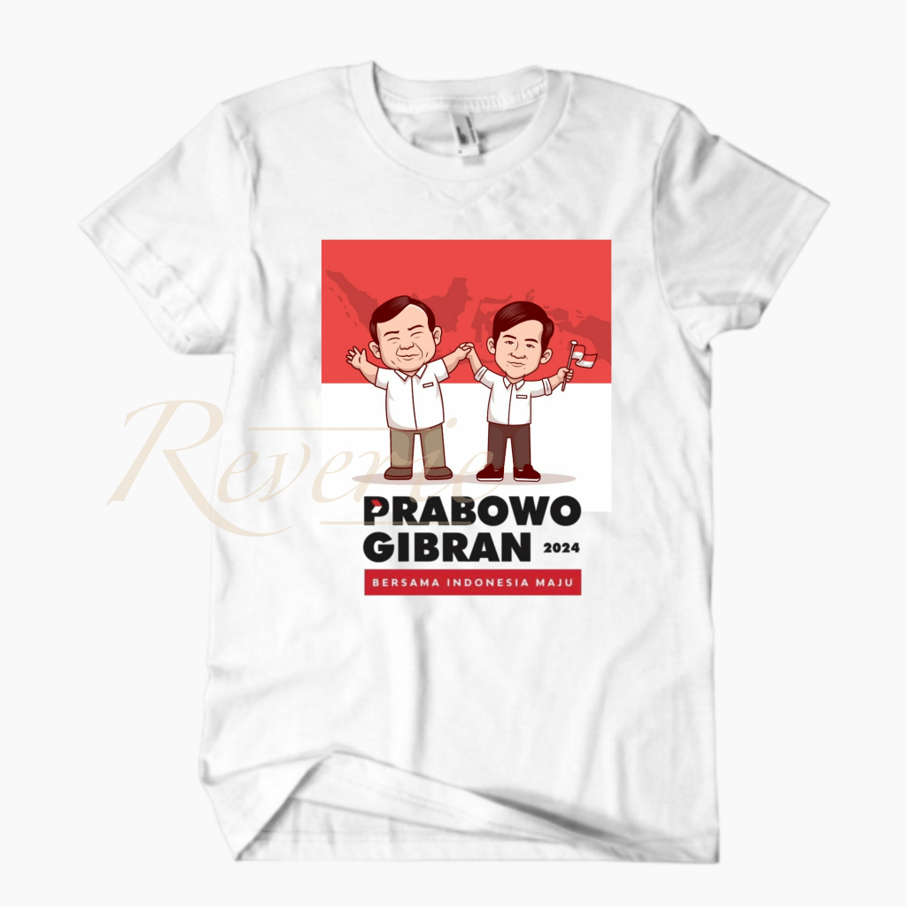 Jual Kaos Baju Seragam Prabowo Gibran Bersama Untuk Indonesia Maju