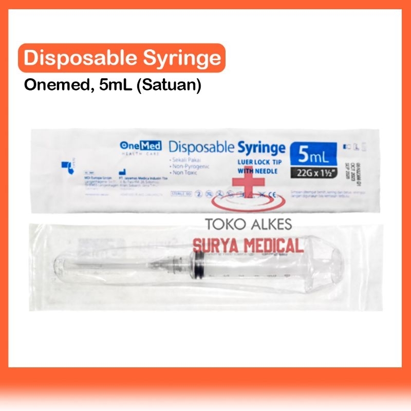 Jual Spuit With Needle | Syringe Disposable OneMed | Alat Suntik Satuan ...