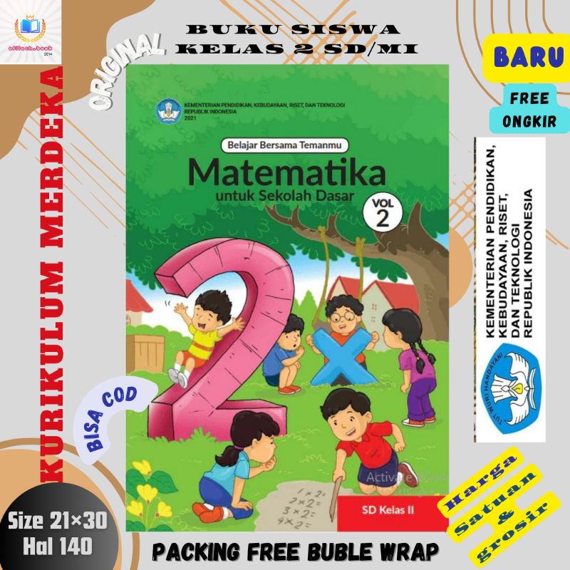 Jual Buku Paket Siswa Matematika Semester 2 Kelas 2 SD MI Kurikulum ...