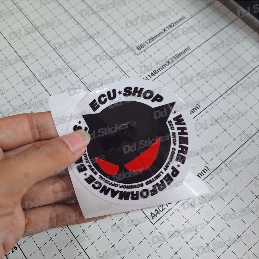 Jual Sticker JDM - ECU SHOP ROUNDED | Shopee Indonesia