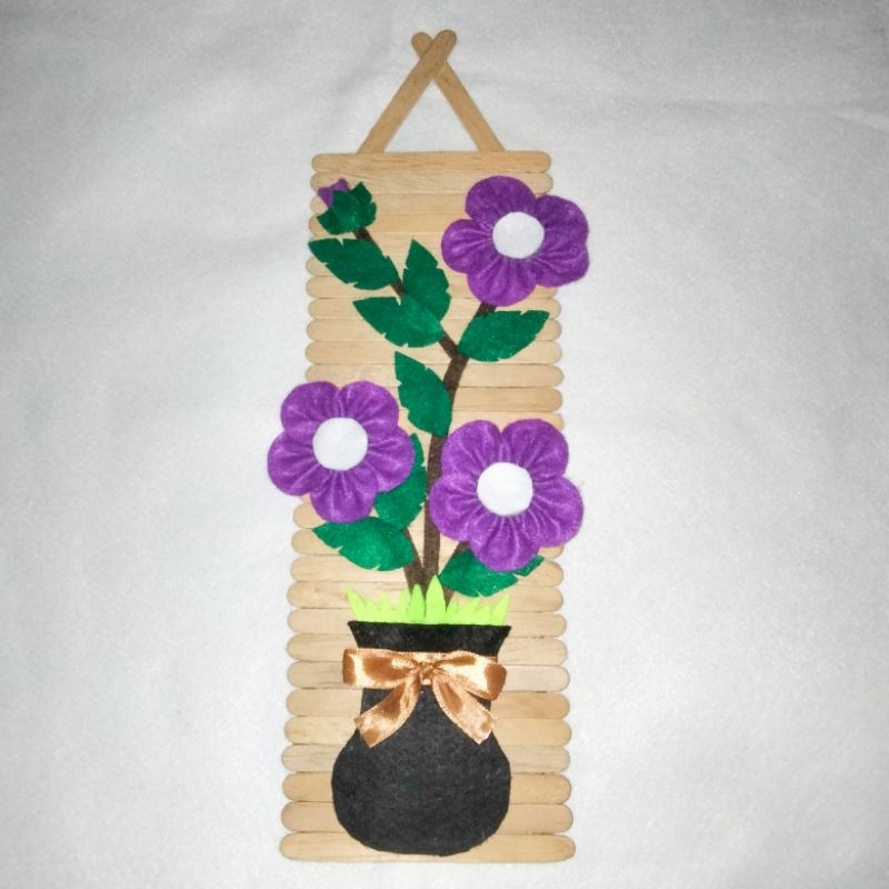 Jual hiasan dinding stick eskrim/hiasan bunga flanel/prakarya sekolah ...