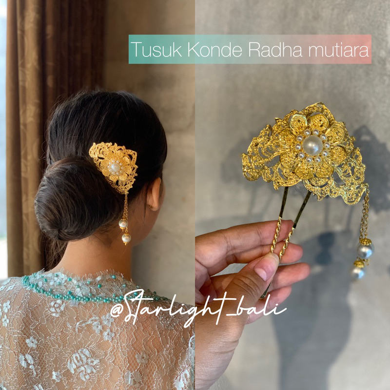Jual STARLIGHT BALI - Tusuk Konde Radha Permata Mutiara / konde sanggul ...