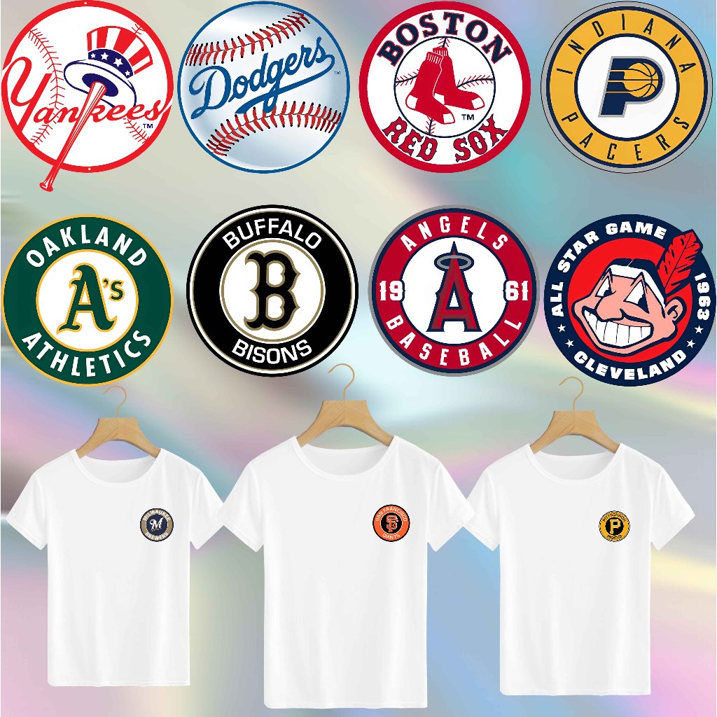 Jual SABLON STICKER DTF UKURAN 8CM TEMA LOGO MLB RANDOM V3 | Shopee ...