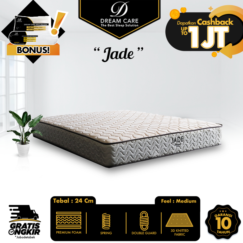 Jual Dream Care kasur Spring Bed Matras Jade - Tebal 24cm | Shopee ...