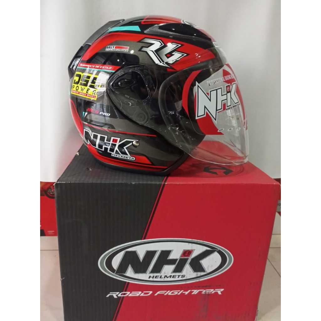 Jual HELM NHK R6 RALLY #2 (Black Red) | Shopee Indonesia