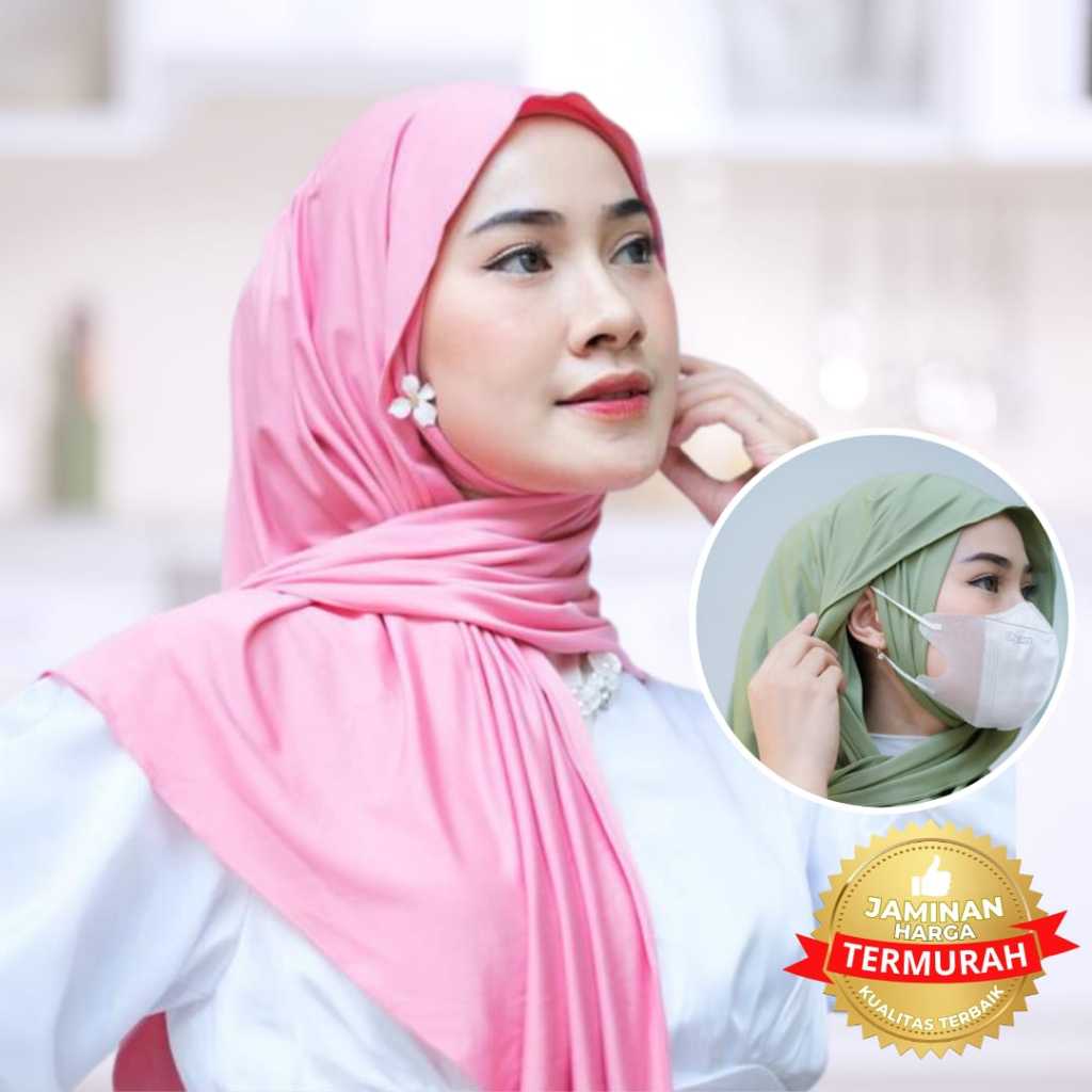 Jual JILBAB SEGITIGA INNER JERSEY Viral Hijab Pashmina Kaos Model ...