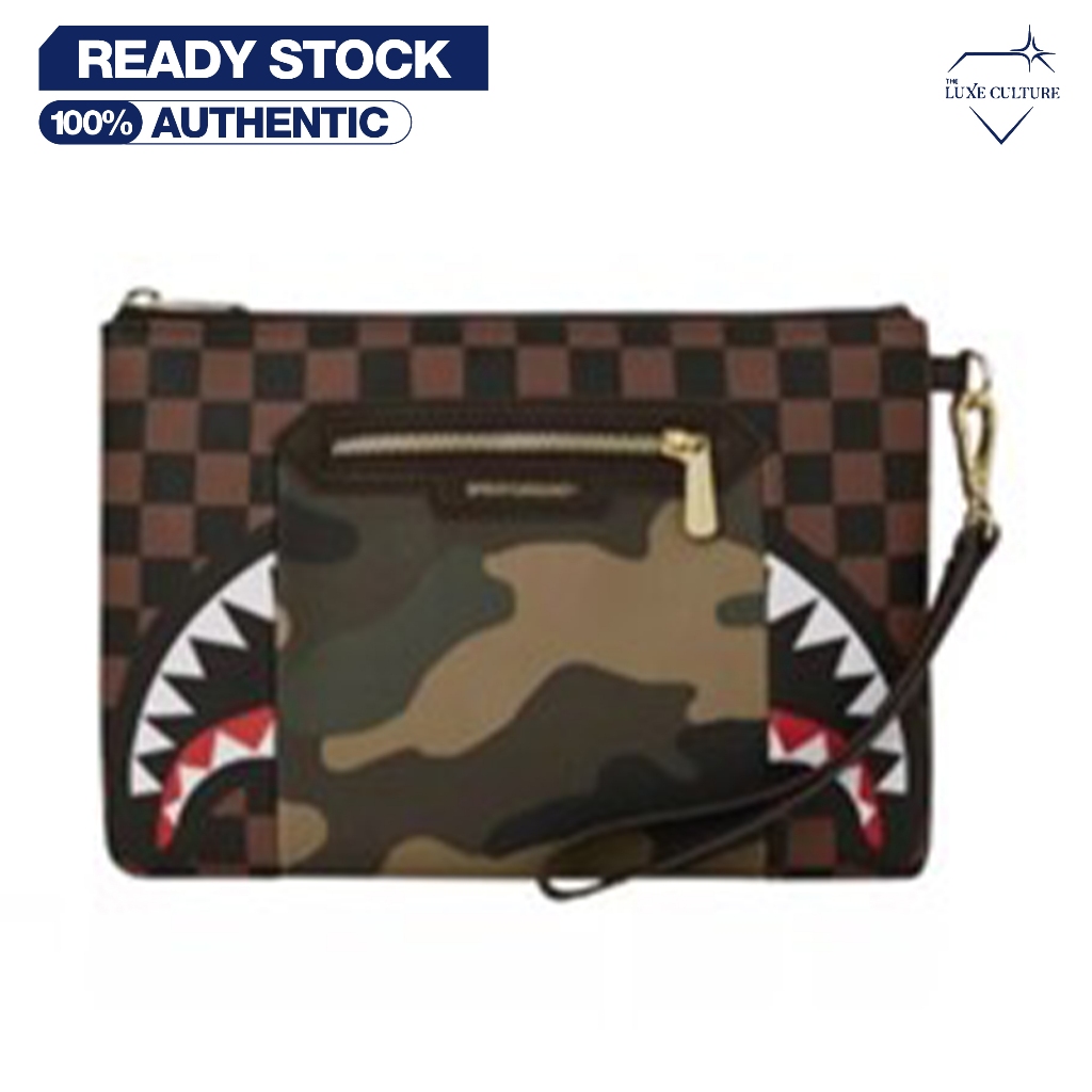 Jual Sprayground Sip Camo Accent Pochette / Tas Genggam Branded