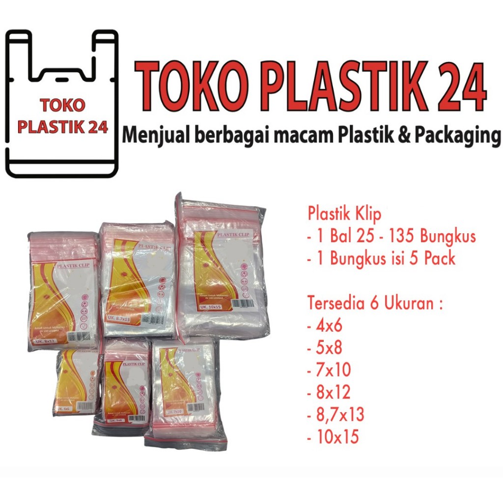 Jual Plastik Klip 10x15 Plastik Ziplock Isi 100 Lembar Per Pack