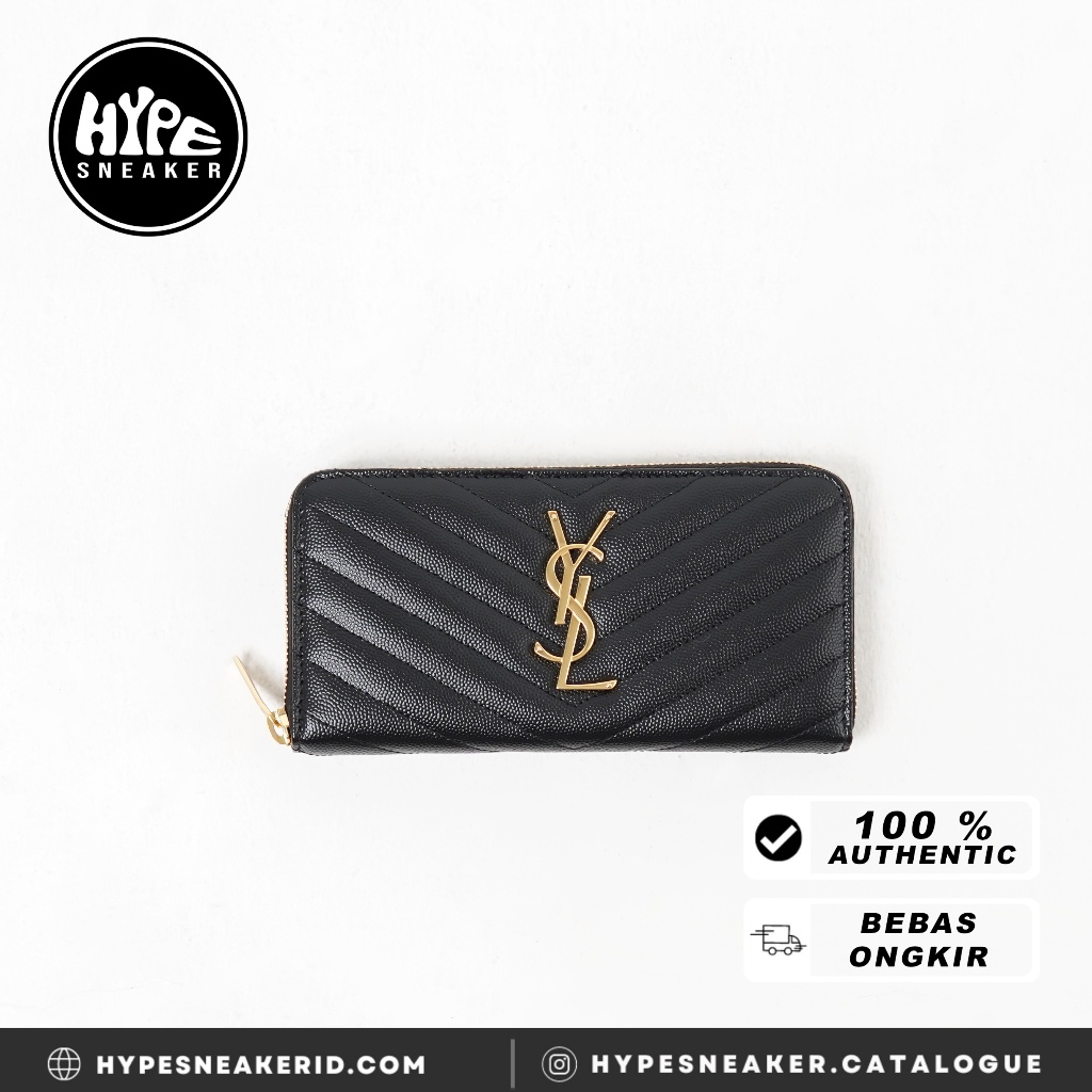 Unboxing YSL Saint Laurent Bi-fold Wallet in Fuchsia Grain de Poudre