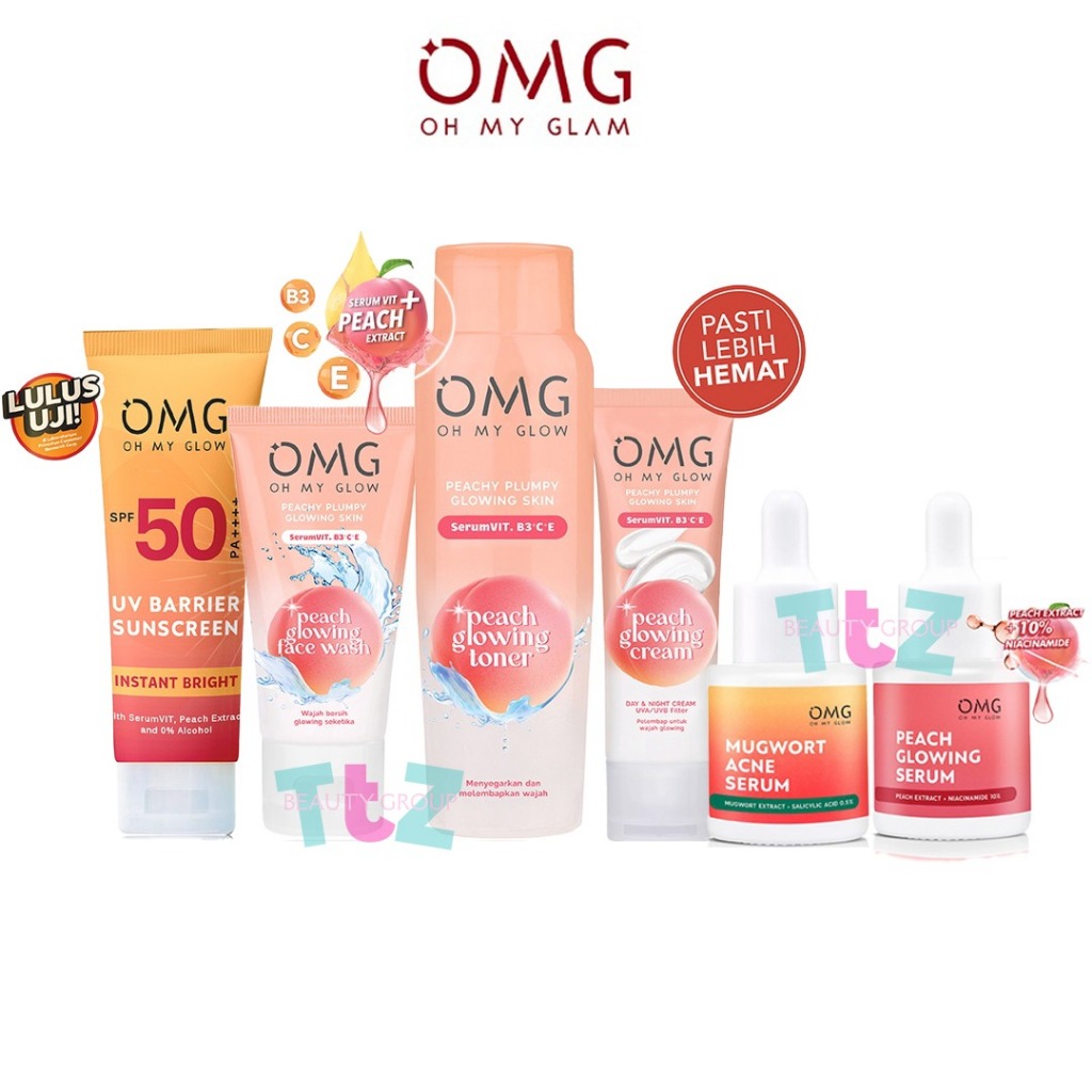 Jual Omg Oh My Glow Paket Lengkap Skincare Peach Glowing Paket Best Seller Omg Omg Super