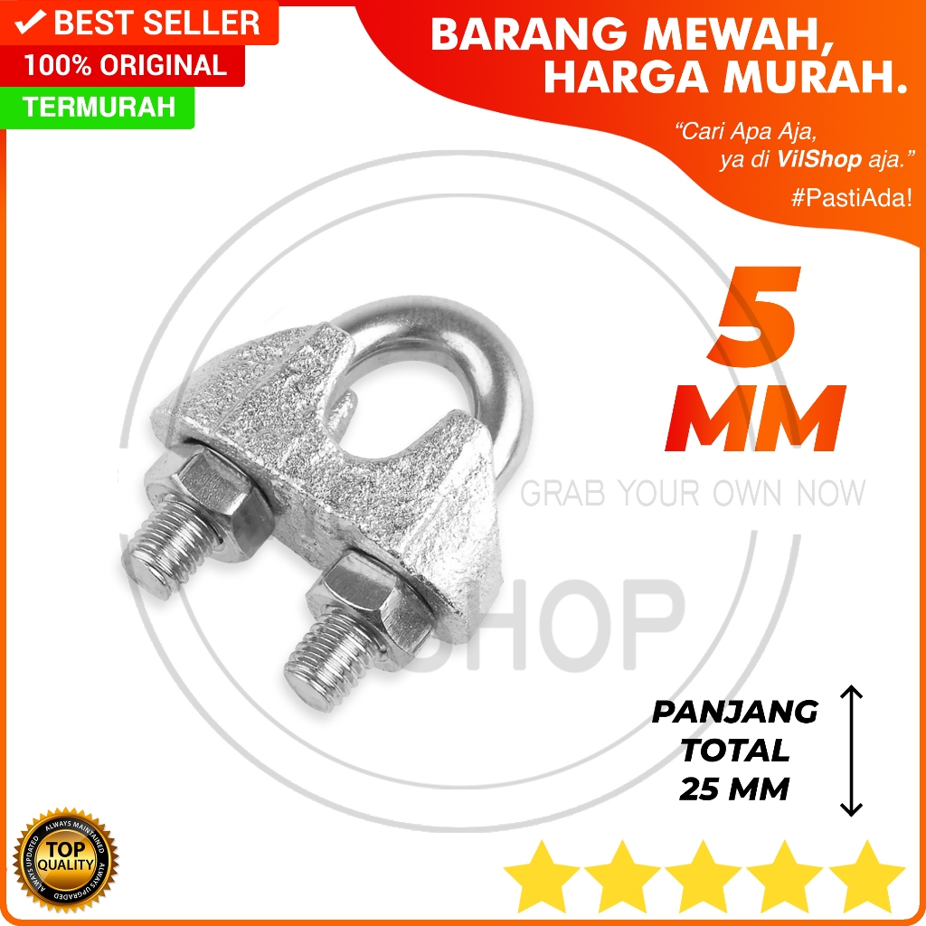 Jual KLEM SELING BAJA 5MM 5 MM 3/16