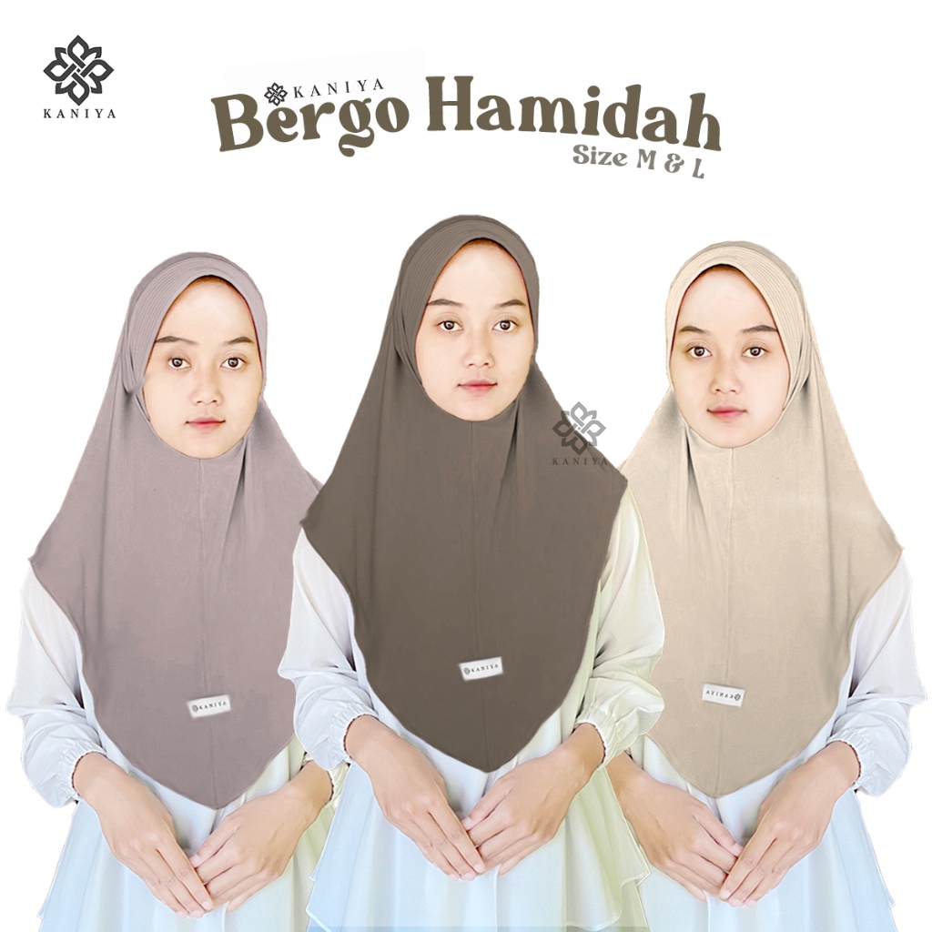 Jual KANIYA Hijab Bergo Hamidah Size L & M Jersey Shopee Indonesia