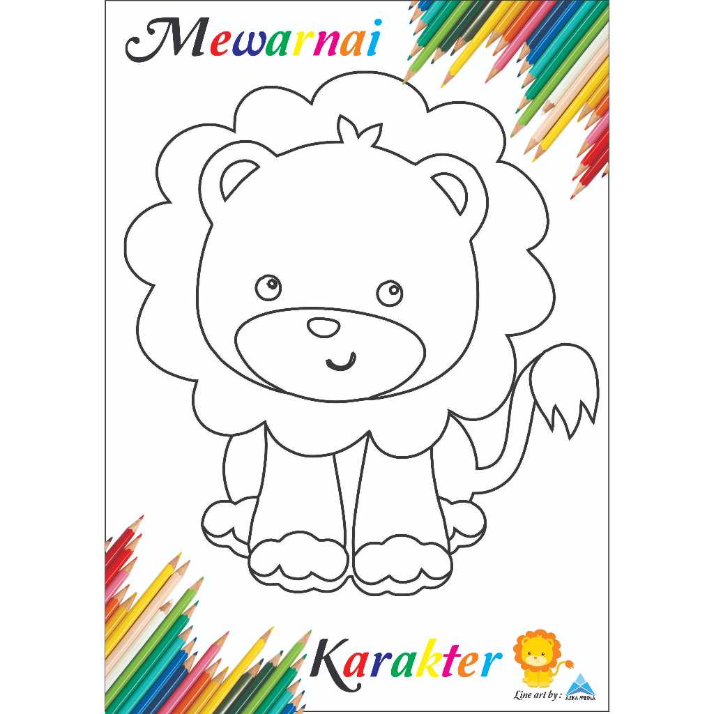 Jual Gambar mewarnai BABY ANIMAL anak TK PAUD SD kertas HVS | Shopee