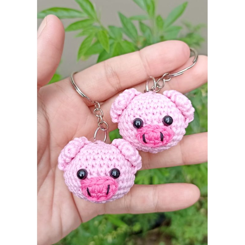 Jual Gantungan Tas / Gantungan Kunci Babi Rajut / Piggie Keychain ...