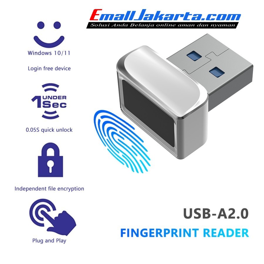 Jual USB Finger Reader Windows Hello PC Notebook Lock Scanner ORI Kunci ...