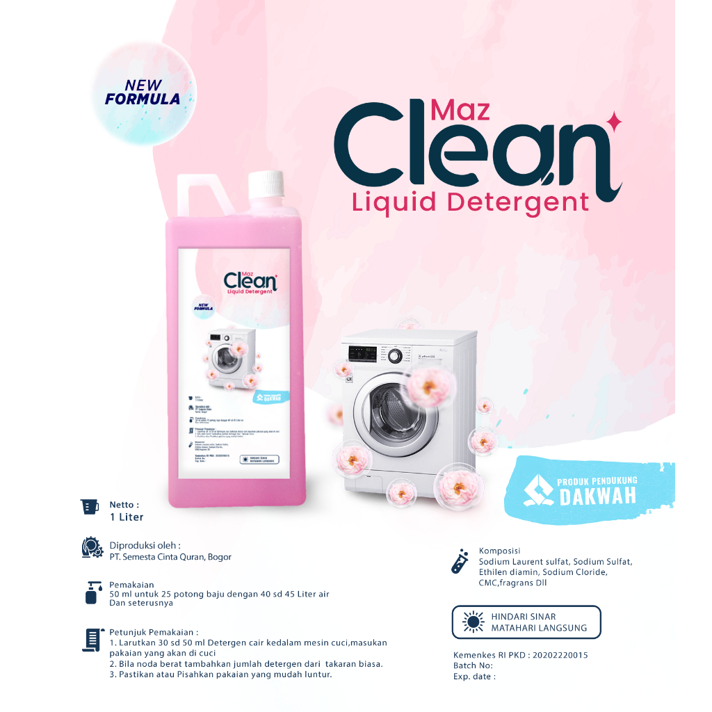 Jual Detergen cair Murah - mazclean 1 Liter | Shopee Indonesia