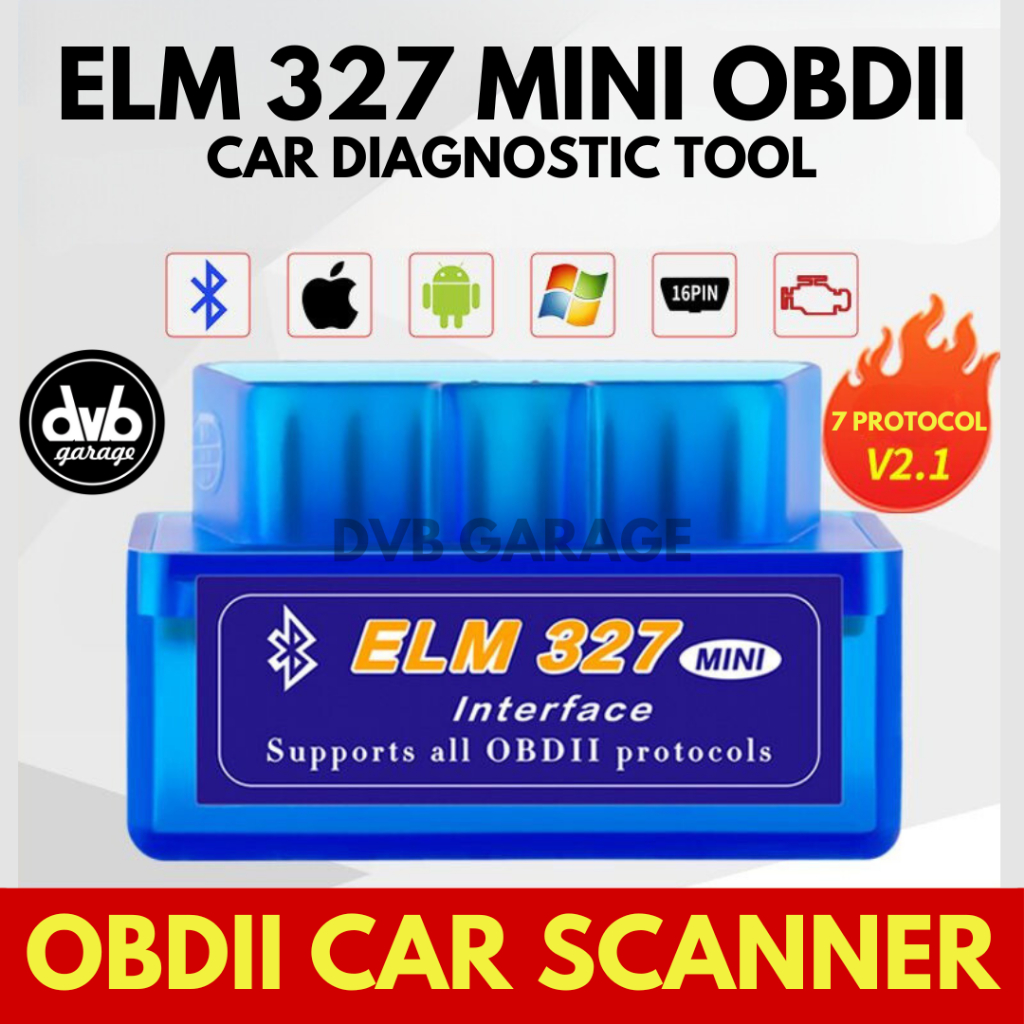 Diagmall Car Diagnostic ELM327 Bluetooth OBD2 V2.1 Test Tool - SC03 - Black  
