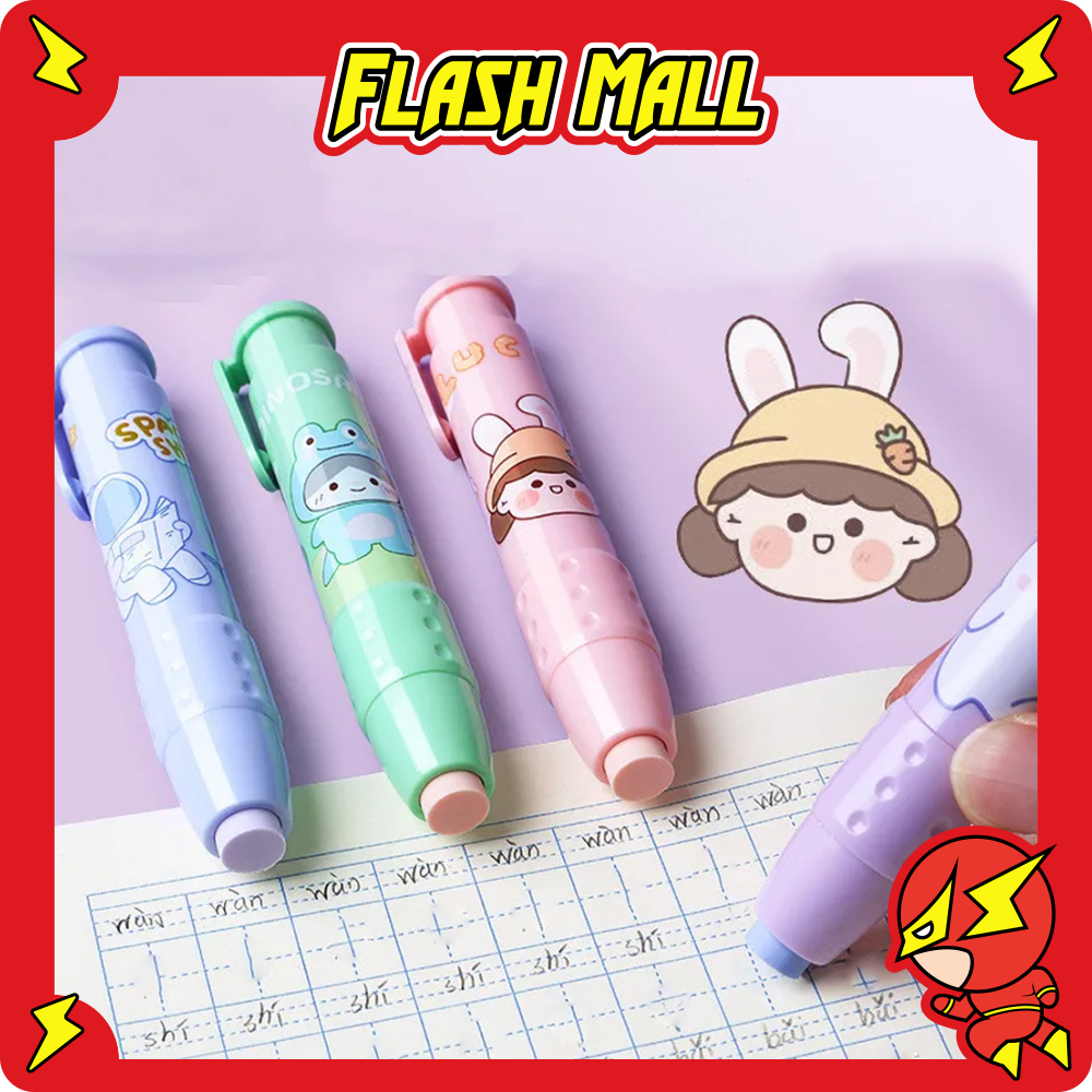 Jual FLASHmall Mechanic eraser set Penghapus mekanik Kartun Sliding ...