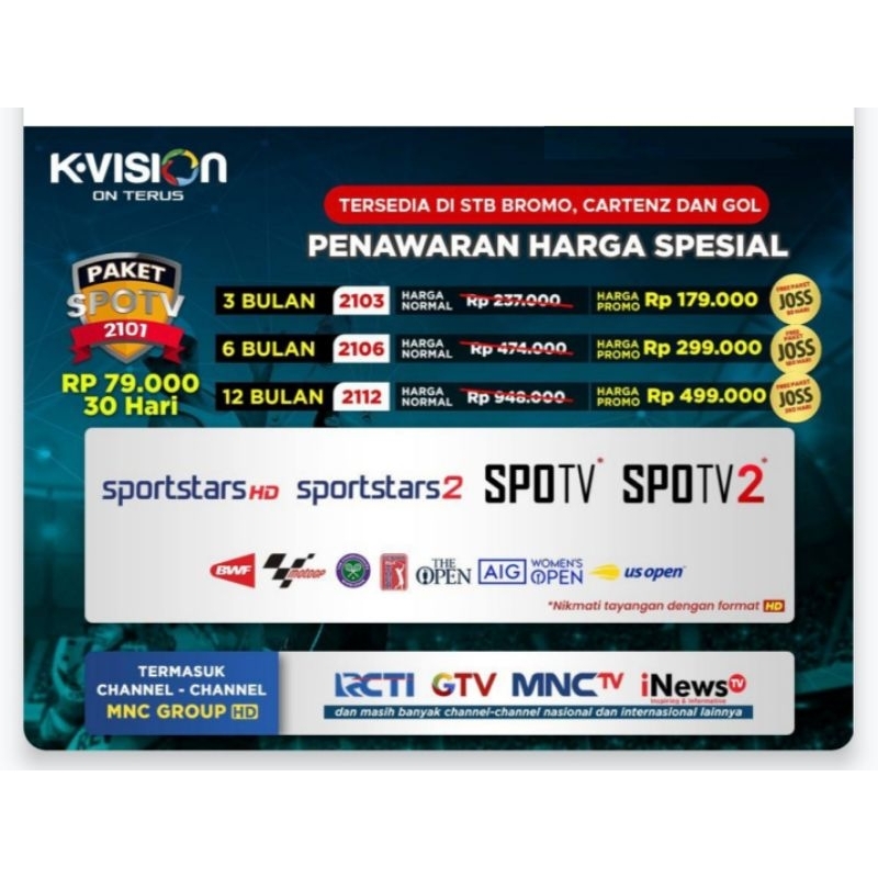 Jual SPOTV 2101 receiver Bromo Cartenz dan GOL K Vision Proses cepat