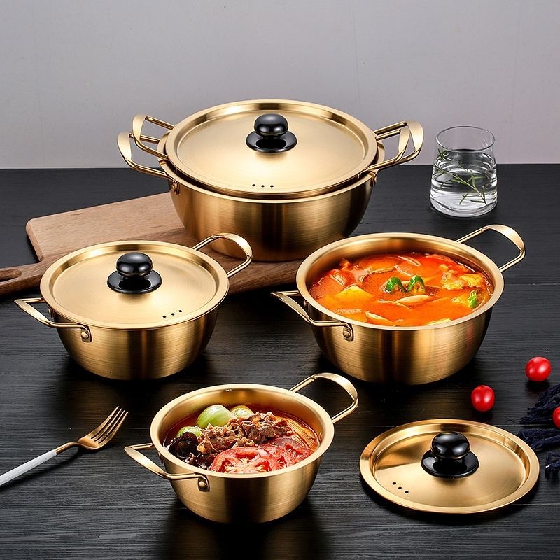 Jual Panci Ramyun Korea Gold 18cm / Wajan Rebus Memasak Mie Ramen ...