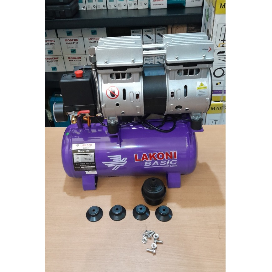 Jual Mesin Kompressor Oil-Less 0.75HP 9-25Ltr (Tanpa Oli) - LAKONI ...